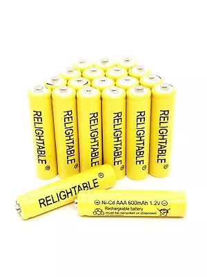 25 Pcs AAA Rechargeable 600mAh Ni-Cad Batteries For Solar-Powered Lights B25 • $15.99