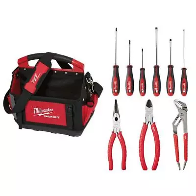 Milwaukee PACKOUT Tote 15  31-Pocket W/ 3-Piece Pliers + 6-Piece Screwdriver Set • $189.76