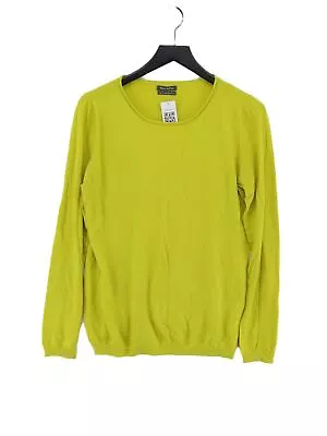 Marc O'Polo Women's Jumper M Green Wool With Cotton Round Neck Pullover • £14.60