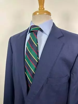 SARTORIA TOSI Italy BLUE BLAZER  48 W/ WOVEN BLUE PAISLEY LINING • $34.99