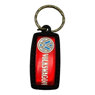 VTG Metal Key Fob Volkswagen Black W Red Logo • $39.98