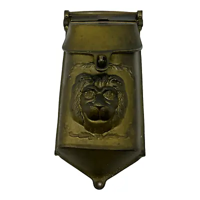 Vintage Standard Brass Lion Mailbox Ornate Wall Mount Steampunk Goth • $149.54