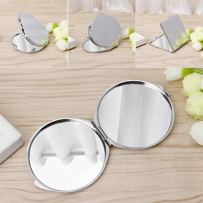 Small Folding Compact Travel Shaving Make-up Mirror Pocket Handbag Heart Square • £3.99