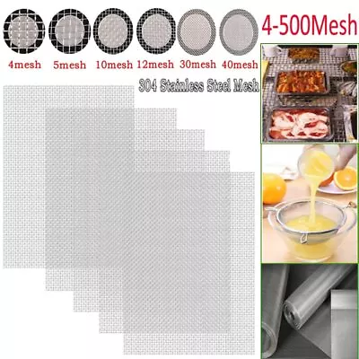 £4.61 • Buy Stainles Steel #4 To #500 Mesh Micron True Fine Screen Filtration Filter