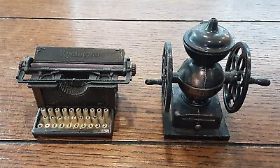 Vintage Miniature Metal Pencil Sharpener Coffee Gringer & Renington Typewriter • $11.99