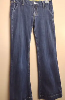 Miss Me Denim Jeans Women's Size 27 Flare With Satin Lined Pockets Blue Green • $9.99