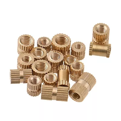 Solid Brass Injection Molding Knurled Thread Inserts Nuts M2 M2.5 M3 M4 M5 M6 M8 • £1.19