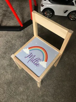 Personalised STICKER FOR The IKEA LATT Kids Chair With Rainbow Design • £9.99