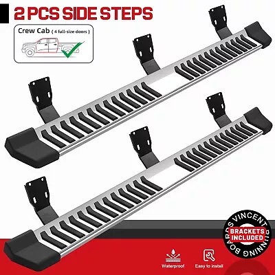 For 99-16 FORD F250 Superduty Crew Cab 6  Running Board Side Step Nerf Bar S/S V • $164.88