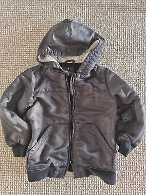 Boy Black Jacket Size 7 Top Zippered Satin Lightweight Spring Autumn Mid Season  • $3