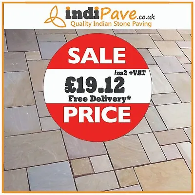 Raj Green Calibrated Project Pack 20.70m2 Indian Sandstone Paving Stone Patio • £475
