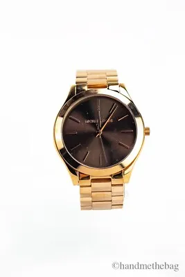 Michael Kors (MK3181) Runway Gold Toned Stainless Steel Brown Dial Wrist Watch • $89