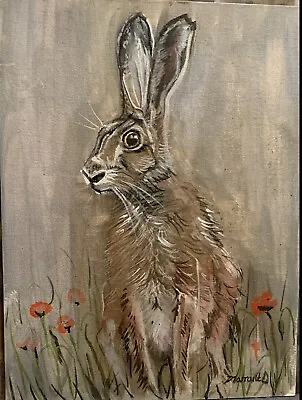 £220 • Buy Hare Portrait Rabbit,fox,hunting Wildlife Artist David Tarrant
