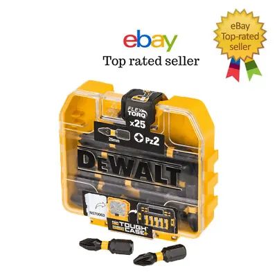 £9.90 • Buy DEWALT DT70556T-QZ PZ2 25mm Torsion Impact Driver Screwdriver Bits - 25 Pack