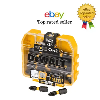 DEWALT DT70556T-QZ PZ2 25mm Torsion Impact Driver Screwdriver Bits - 25 Pack • £9.50