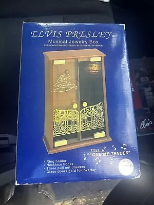 Vintage Elvis Presley Signed Jewelry Box With Costume Jewelry And Music Box • $65