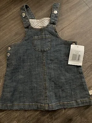 Baby Girl Denim Pinafore Dress From Babies R Us Age 6-12 Months Bnwt  🔹 • £4.99