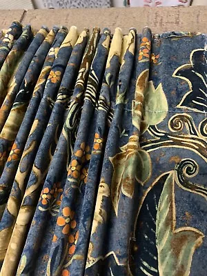 Zoffany Arden  Blue VELVET Curtains Made To Measure Hand Sewn All Cols • £1495