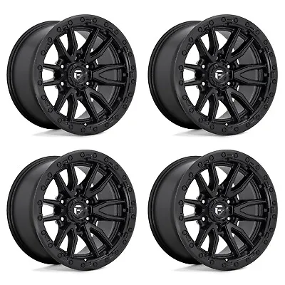 (4) 18x9 Fuel Rebel 6 Matte Black Wheels 6X135 +20MM Offset For 04+ Ford F-150 • $1412