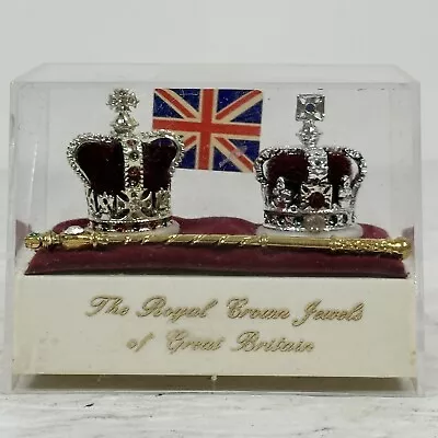 Vintage 1984 Miniature Royal Crown Jewels Souvenir Set Of Great Britain 3 Pieces • $49.99