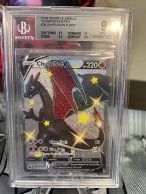 $300 • Buy Pokemon Champions Path Shiny Charizard V 079/073 Beckett BGS 9 Mint!!!!