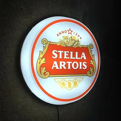 STELLA ARTOIS Light Up LED Bar Wall Sign Logo Pub Beer Lager Man Cave Garage  • £69.99