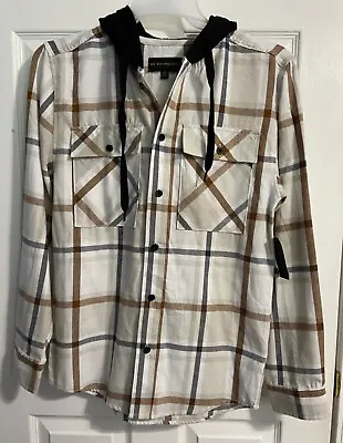 No Boundaries NOBO Men's Hooded Flannel Shirt With Long Sleeves Size XS (30-32) • $9.27