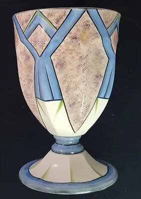 Vintage NORITAKE Hand Painted Made In Japan ❦ ART DECO 6.5  Chalice/Goblet/Vase • $49.95
