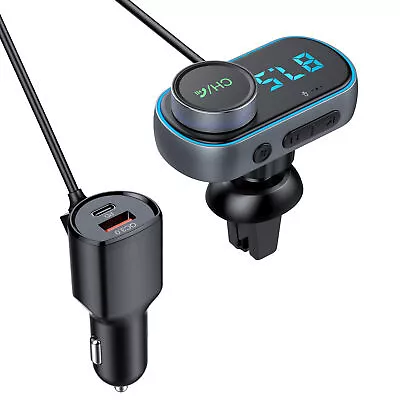 Bluetooth Car FM Transmitter Micro SD LED AUX Radio QC PD USB Adapter MP3 Player • $18.99