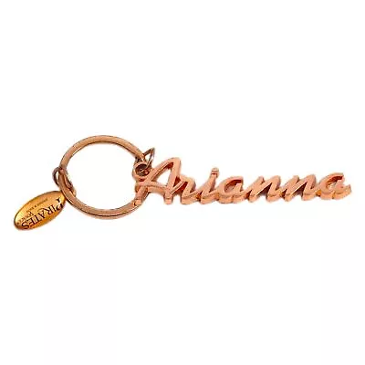 Arianna Keychain Girls Name Tag Metal Cursive Pirates Voyage Metal Gold Bronze • $5.98