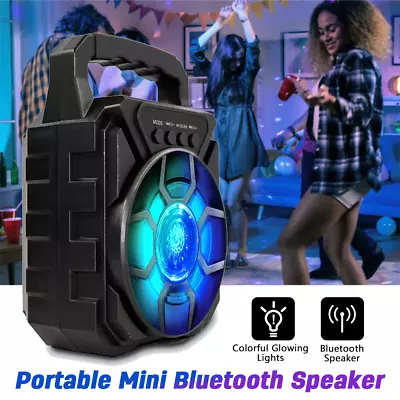 HiFi Speakers And Stereo W/ Bluetooth Flashing Light Home Audio Music System • £12.34