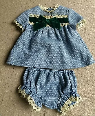 £14 • Buy Retro Baby Girl's Dress & Bloomer Set Age 6 Months Miranda Spanish Vintage Blue