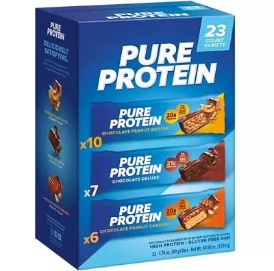 Pure Protein Bars Gluten Free Chocolate Variety Pack (23 Ct.) Free Shipping • $27.30