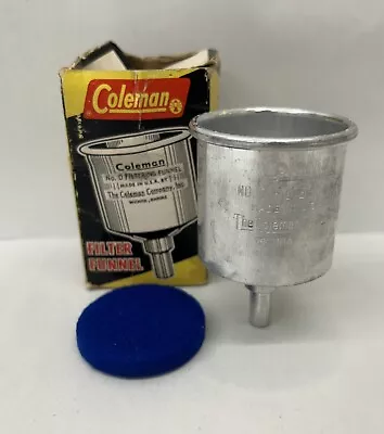 Vintage Coleman No. 0 Aluminum Fuel Funnel W/ Filter Lantern Camp Stove W/ Box • $16.99