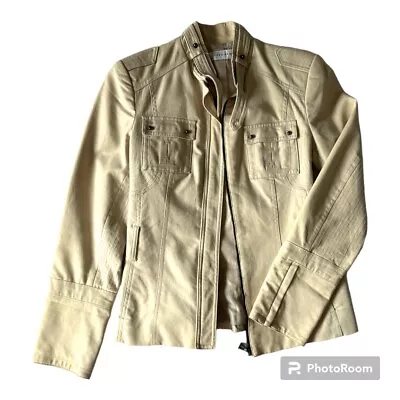 Zara Basic Women's Beige Cotton Safari Military Style Jacket Size Sm • $35