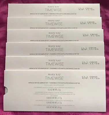 Lot Of 6 New Mary Kay Timewise Miracle Set 3D Sampler Set Normal / Dry ~ 11/2023 • $19.50