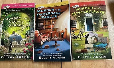 Lot Of 3 Ellery Adams Books From Retreat MYSTERY Series  Cozy Mysteries PB • $10.75