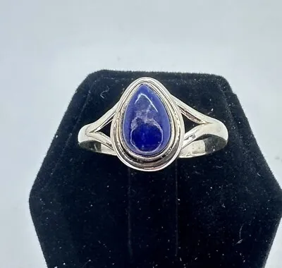 Sterling Silver Lapis Lazuli Size 10 Ring  • $35