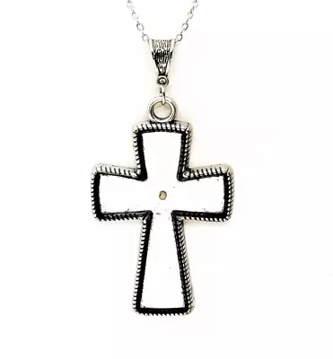 Large Mustard Seed Cross Necklace Mustard Seed Faith Large Cross Pendant • $19.95