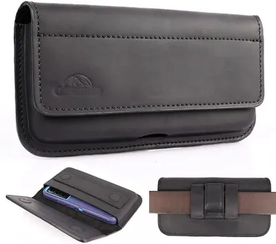 Topstache Cell Phone Holster Black Leather Belt Loop Magnetic Close Up To 7 X3  • $25.95