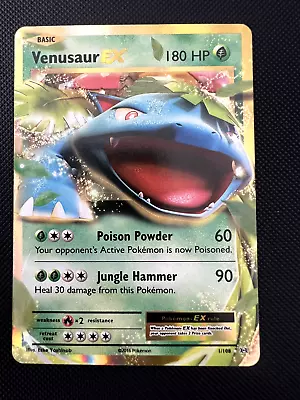 Venusaur EX 1/108 Pokémon TCG Evolutions XY Holo Rare EX NM • $1.99