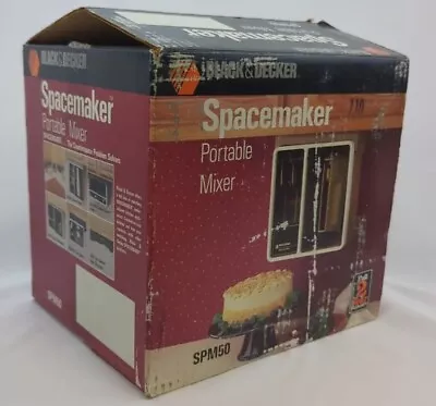 Vintage Black And Decker Space Maker Portable Mixer SPM50 Under Counter Open Box • $29.99