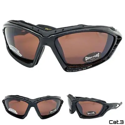 MOTORCYCLE BIKER Riding Driving Padded Protective SUN GLASSES Goggles Brown Lens • $14.99