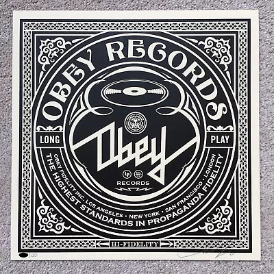 Shepard Fairey Obey Script Signed Print Edition X150 Giant Records • £195