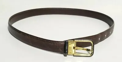 Vintage Gucci GG Logo Women's Brown Leather Belt Size 65 (27 ) • $87.99