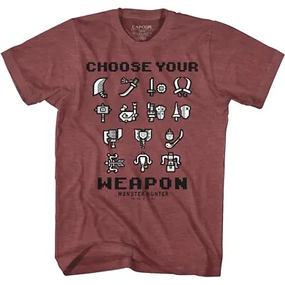 Monster Hunter World Choose Your Weapon Men's T Shirt RPG Combat Beast Gamer Top • $24.50