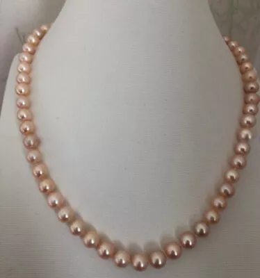 7-8 Mm Pink AAA Akoya Cultured Pearl Necklace 16  18  20  22  24  14k Gold Clasp • $49.99