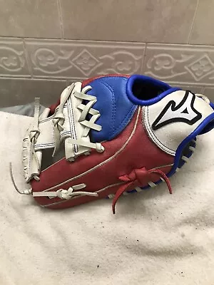 Mizuno GPP-1100Y3 Red White & Blue Boys Broken In 11”Baseball Glove Left Throw • $75