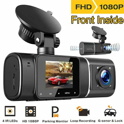 $78.99 • Buy TOGUARD Uber Car DVR FHD Dual Len Dash Cam IR Night Vision Video Recorder Camera