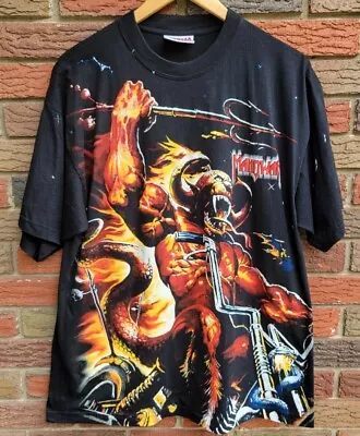 Vintage Manowar Hell On Wheels AOP Band Tour T Shirt XL • $206.25